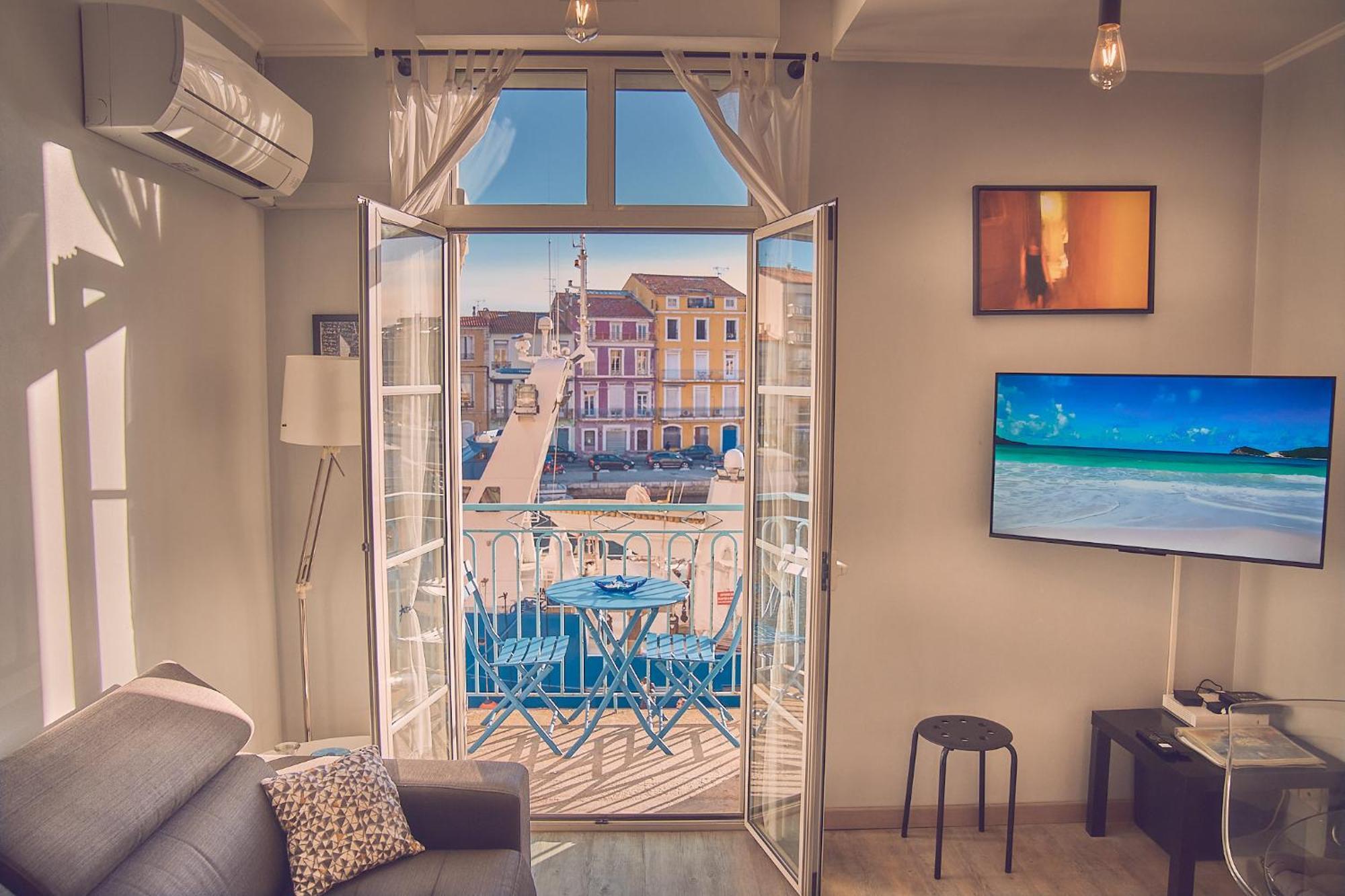 "Mario" BALCONS SUR LE CANAL ROYAL, belle vue, climatisé Sète Exterior foto